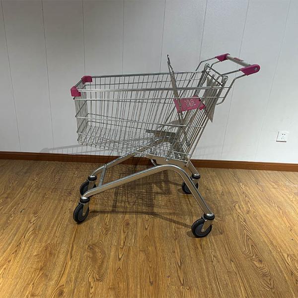 Chariot de magasinage en acier avec roues d'ascenseur, certificat CE, 125L, détail, étendu