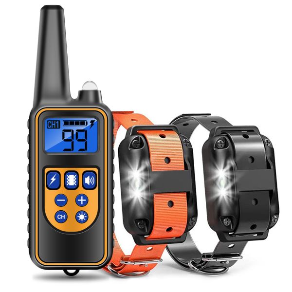 Waterproof Smart Electric Dog Bark Control Device & Training Collar with Remote Control Rechargeable IP67 Rated Plastic Material