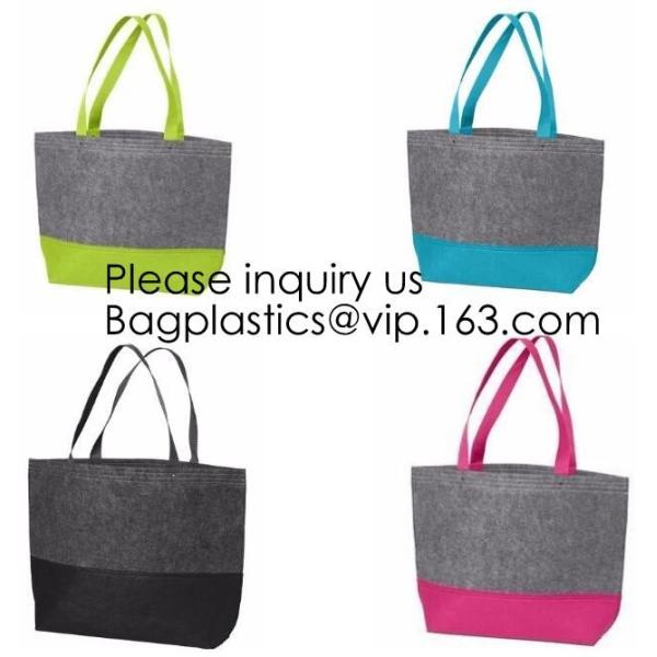 Fashion Ladies Felt And PU Leather Shoulder Bag Women Handbags Felt Tote Bag,Felt Laptop Bags,Felt Laptop Case,Felt Lapt