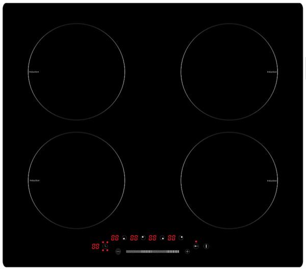 Stainless Steel Trim 7200W 4 Elements 30 Inch Induction Cooktop