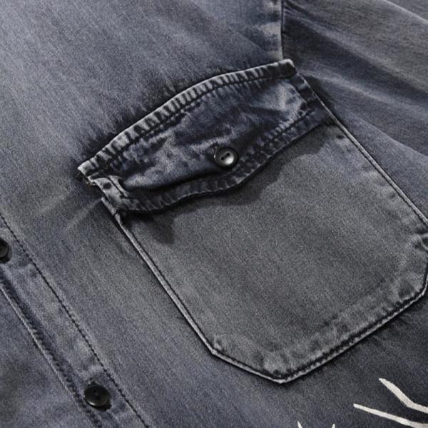 Джинсы куртки джинсовой ткани краски связи рукавов слишком большого OEM курток джинсовой ткани людей полные