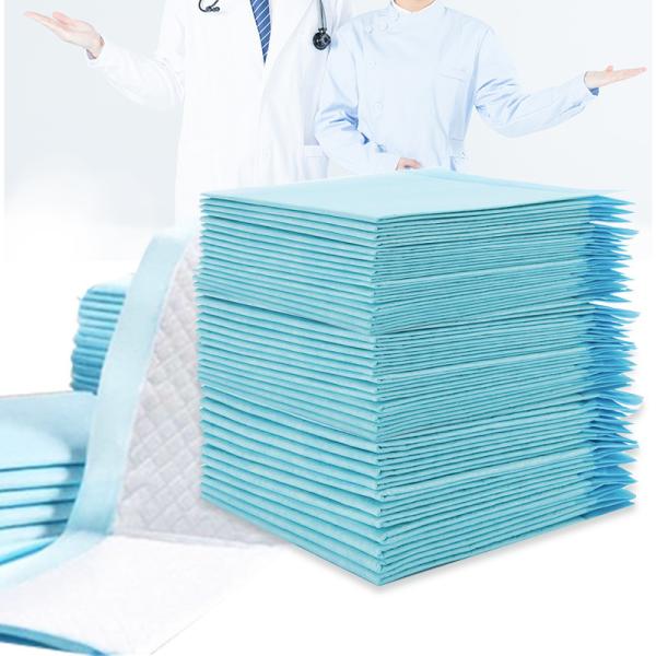 100% de algodão e PE Lato de trás Hospital Underpad descartável para incontinência almofada de cama