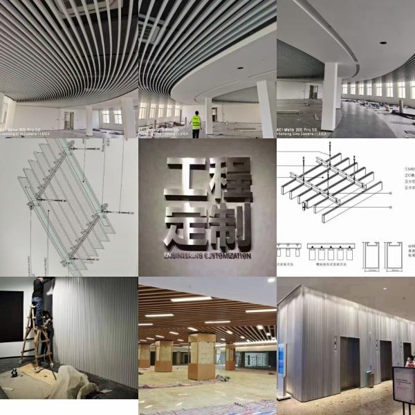 Рифленая декоративная алюминиевая панель стены 3D для внешней предпосылки