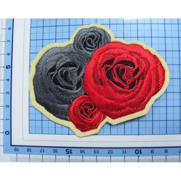 Flower Twill Fabric 100% Embroidery Iron On Patch