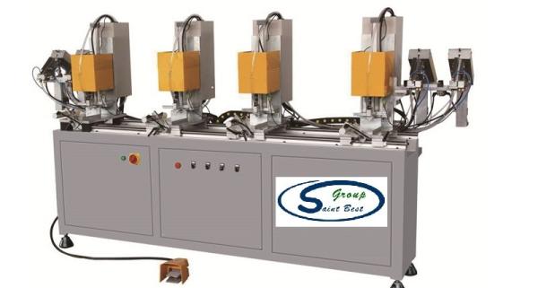 Steel Liner Automatic UPVC Window Machine High Dimension Accuracy