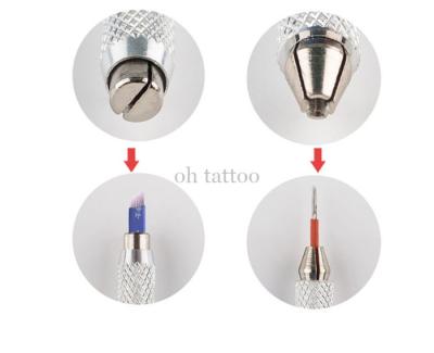 Cross Lock With Hole And Slotted Lock Semi Permanent Eyebrows Microblading Tattoo Pen