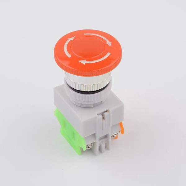 Red Mushroom Push Button Switch Self Locking Emergency Stop Waterproof Momentary Operation Elevator Emergency Stop Box