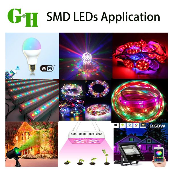 Lifespan 50 Multi Color IC SMD LED Surface Mount Device with Integrated Circuit Control Offering Enhanced Visual Effects