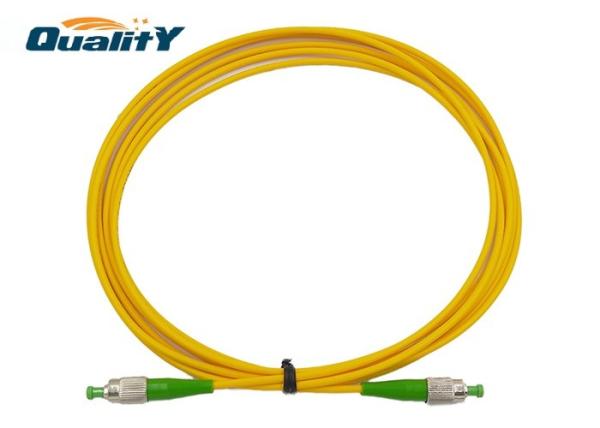 Yellow Color FC APC To FC APC Fiber Optic Patch Cord 1m 2m 3m Length