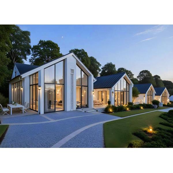 AS/US Prefab Houses Modern Light Gauge Steel Villa Metal Frame Single Family Homes