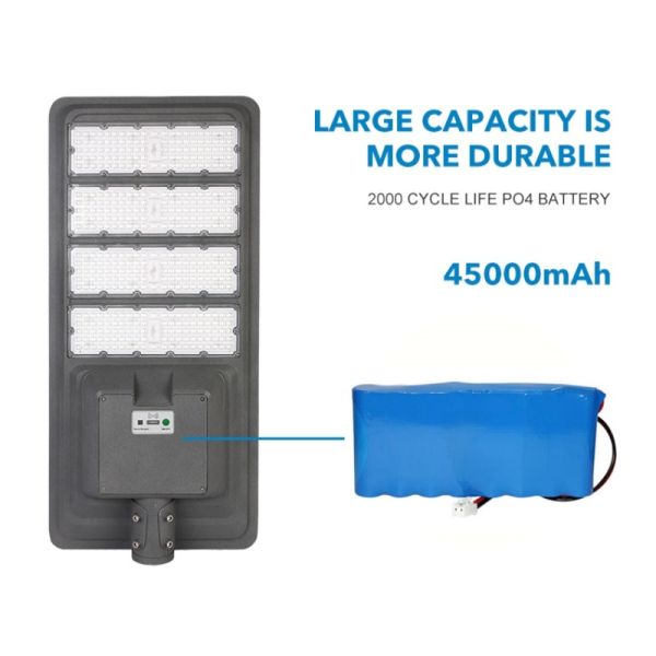 LED Solar Street Light With Smart Light Control High Lumen for School Campuses