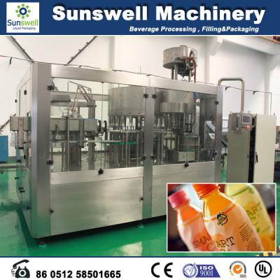 Máquina de enchimento quente automática do suco de fruto fresco para o enchimento e tampar de lavagem