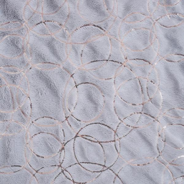 China Supplier Wholesale Shine Poly Round Shape Embroidered Sequin Fabric Velvet