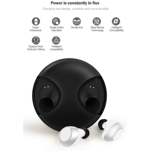 Lightweight Creative Wireless Earphones 40mAH Battery For Iphone Android