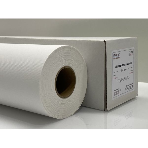 Aqueous Dye Ink Printing 420gsm Polycotton Canvas For Inkjet Printing