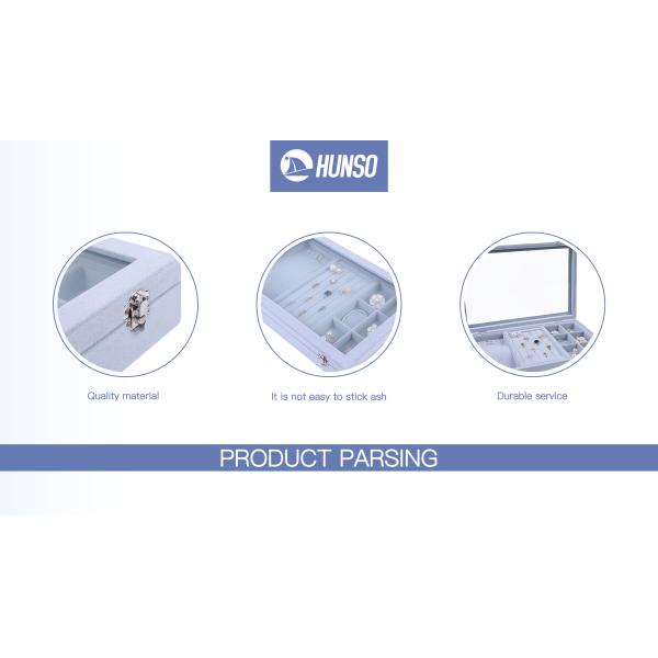 Velvet Jewelry Organizer Box Large Display Storage Recyclable Foldable