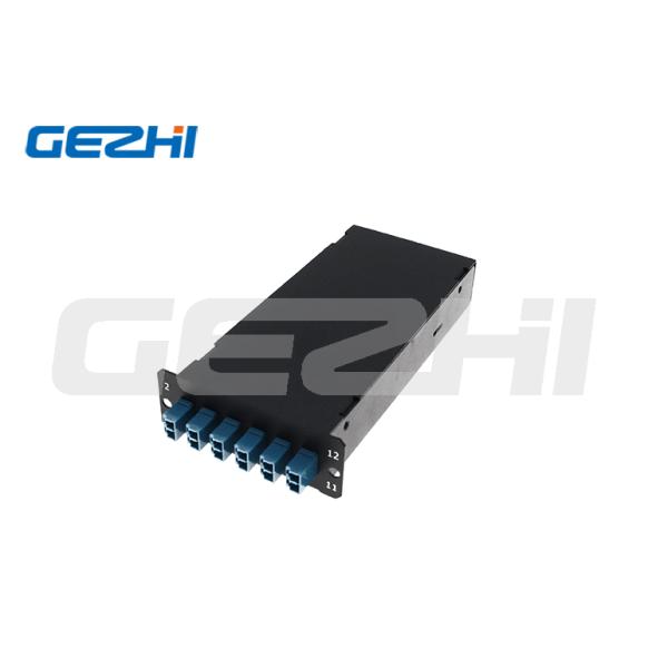 12 núcleos LC de fibra óptica Lgx Cassettes FTTH de fibra óptica en el interior de la caja de terminación de fibra