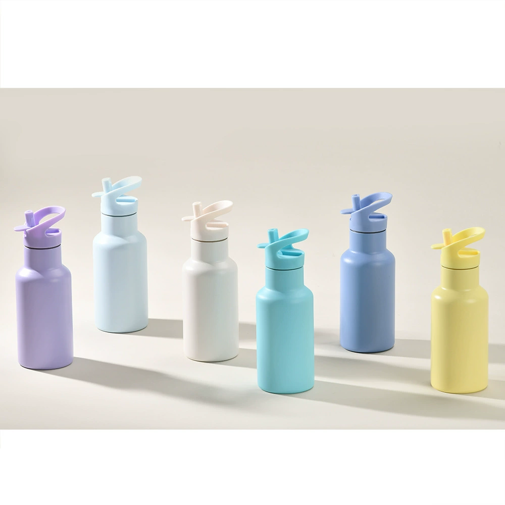 New 350ml Double Wall Insulated Sports Water Bottle - 316 Stainless Steel Straw Cup Portable Outdoor Thermal Mug