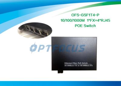 Poder rápido sobre a manutenção programada 1310nm do SC DF do porto 20KM do ponto de entrada 5 dos ethernet 1FX + 4UTP
