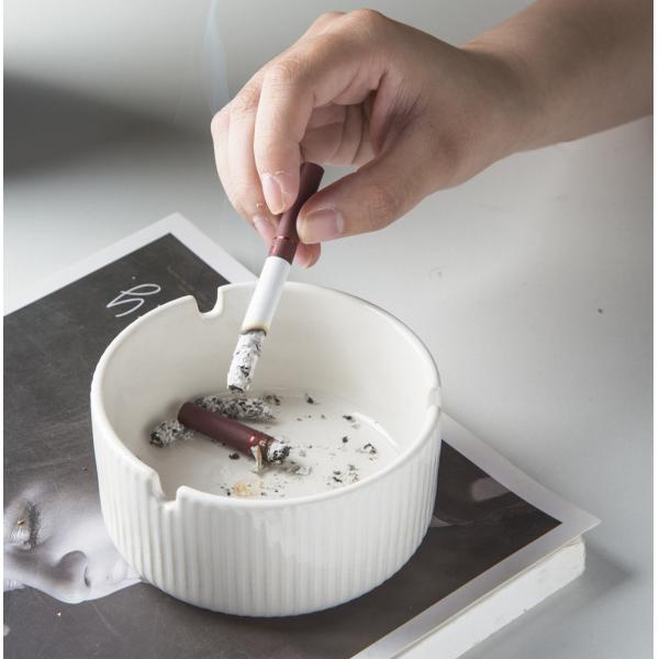 Подарок на День отца 2024 Круглая керамическая пепельница с крышкой