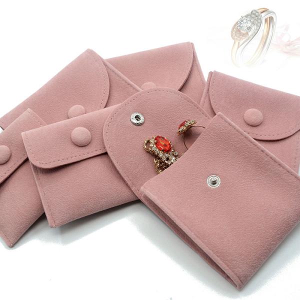 Custom Bracelet Packaging Jewelry Pouch Gift Envelope Microfiber Bag Customized Logo