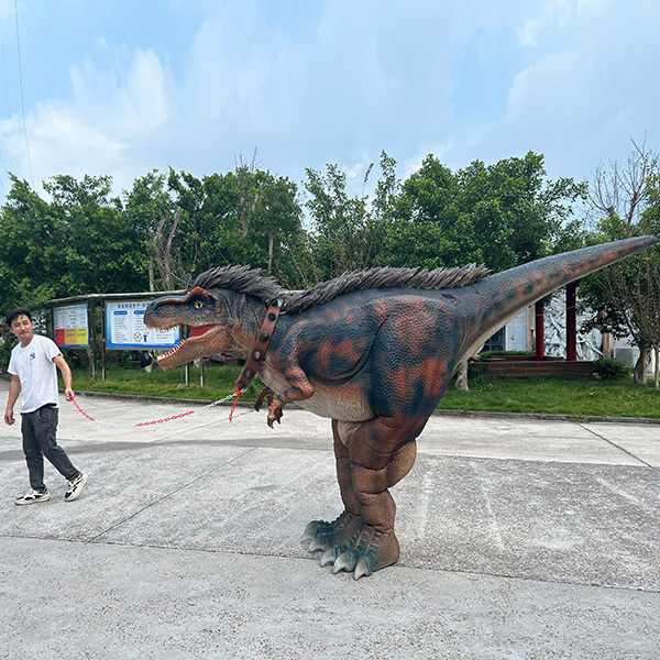 Lifelike Realistic Mechanical Walking Velociraptor Dinosaur Costume Customized Color