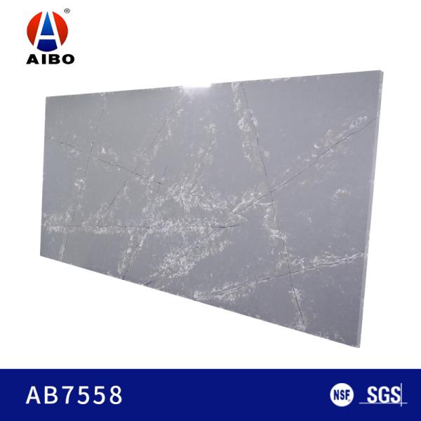 White Snowflake Pattern Grey Calacatta Quartz Stone 3000*1500MM
