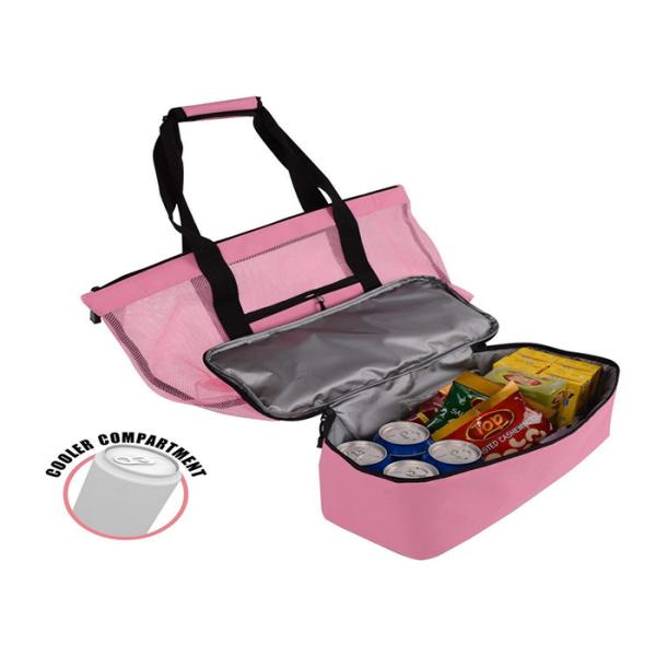 Collapsible Cooler Tote Bags Promotional Insulated Tote Bags Top Zipper Closure