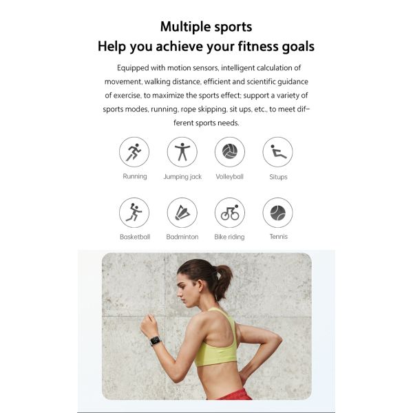 Eraysun Y13 Smart Watch Square 1.69 Inch TFT Display Fitpro for Call Heart Rate Sleep Monitor Unisex Alloy Case Magnetic