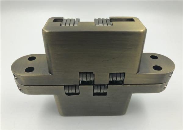 Antique Brass Concealed Cabinet Hinges / Zinc Alloy Hidden Closet Door Hinges
