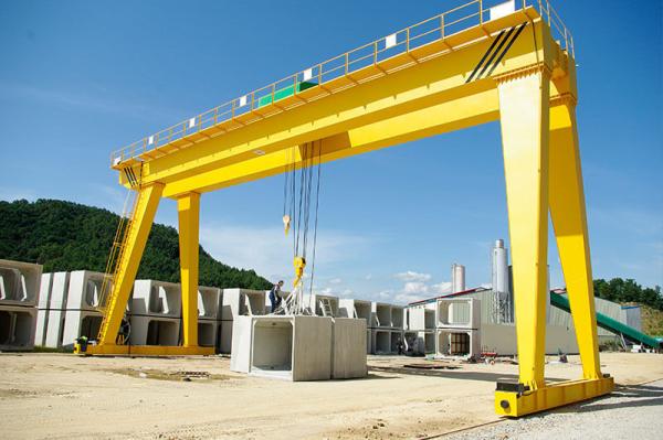 guindastes de pórtico dobro de 32 toneladas da viga para o levantamento de pedra exterior do granito e o de mármore