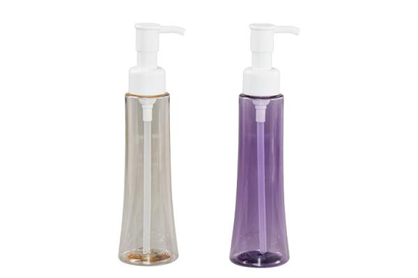 PET cleanser oil pump bottle 100ml  PCR material packaging