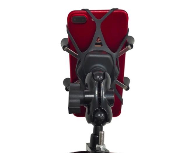 Black X Shape 3.5-6.5 Electric Bike Phone Holder RoHS Approval