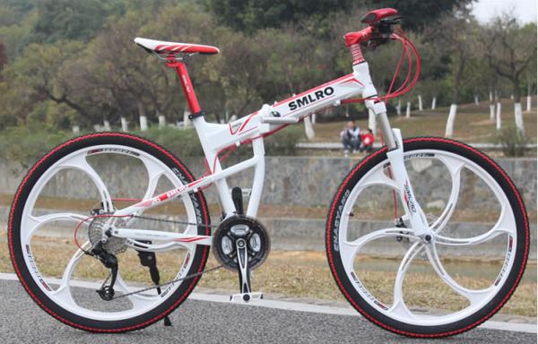 Fork Suspension 26×1.95 Aluminum Folding Mountain Bike