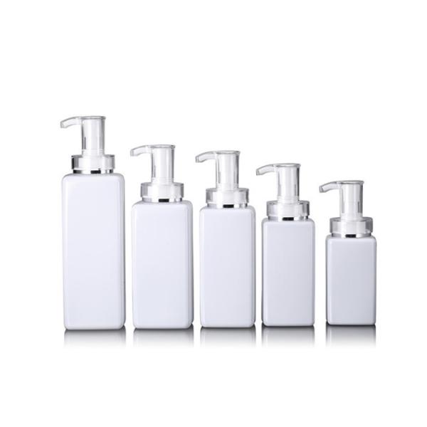 Square PET Plastic Flat Shoulder Bottles Shampoo Body Oil and Conditioner Wash Bottle Cosmetics Plastic Bottle