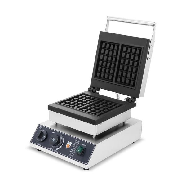 Lojas de alimentos e bebidas Fabricante de waffles quadrados elétricos comerciais com fatias simples/dobras