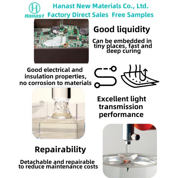 Placa de circuito de PCB Electrónica Gel de envase de silicona impermeable Sellado de material de envase aislante