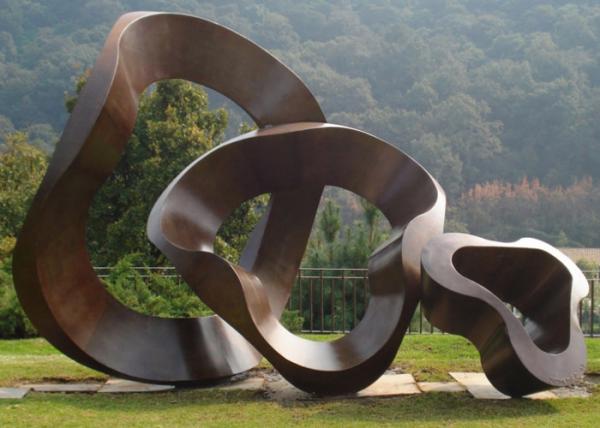 escultura de arte de metal moderna de jardim exterior