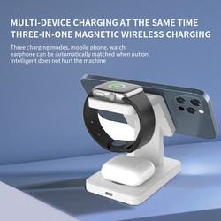 Custom Logo Wireless Magnetic Phone Charger 3 In 1  Magsafing