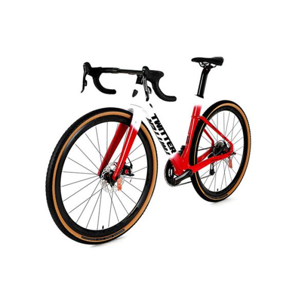 Bicicleta vermelha da raça do cascalho 9.6KG, freio de disco da bicicleta da estrada de 54cm para o adulto