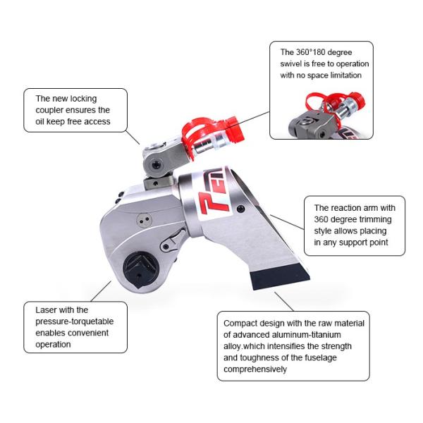 Ft.lb square drive hydraulic torque wrench , 451-4542N.m with 1