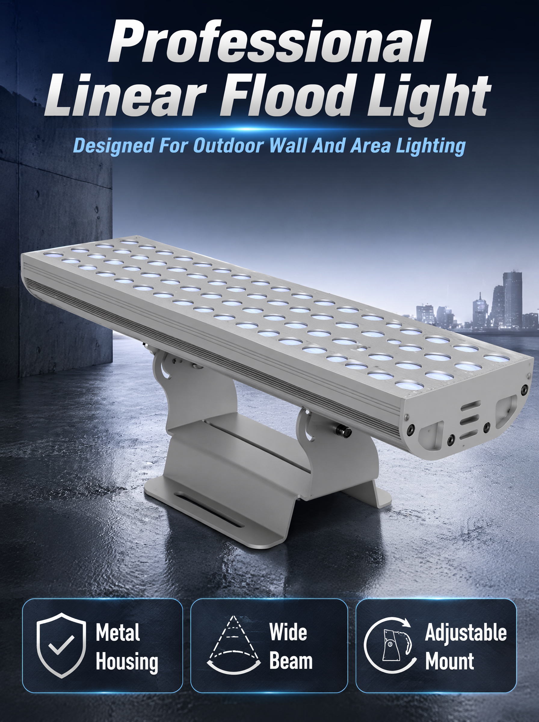 60W 72W Linear Led Flood Lights LED Outdoor RGB DMX512 90W 120W Landscape Spotlight