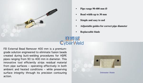 Plastic Pipe Manual Extruder Machine 630mm External Debeader Butt Fusion Welding Tooling