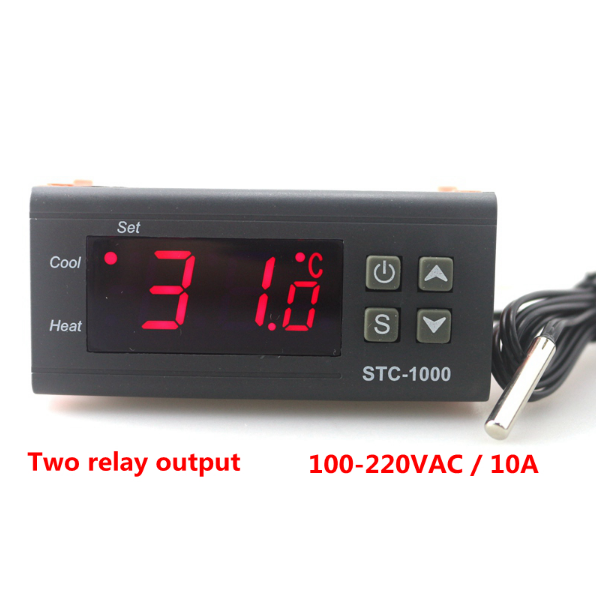Temperature Controller Thermostat Aquarium STC1000 Incubator Cold Chain Temp Wholesale Laboratories temperature