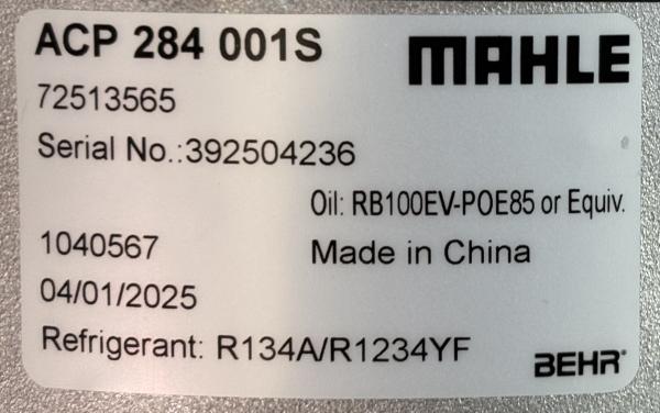 MAHLE Car AC Compressor ACP 284 001S HONDA CRV 1.5L 2017- High Cooling Efficiency​