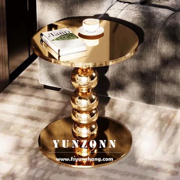 Customizable Modern Gold Metal Sphere Design Side Table Coffee Table & Console Table for Living Room or Bedroom