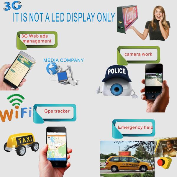 На открытом воздухе дисплей СИД такси СМД, водоустойчивая реклама на такси