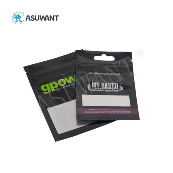 Recycled Custom Tear Notch Zipper Smell Proof Weed Bags Odor Proof Plastic
