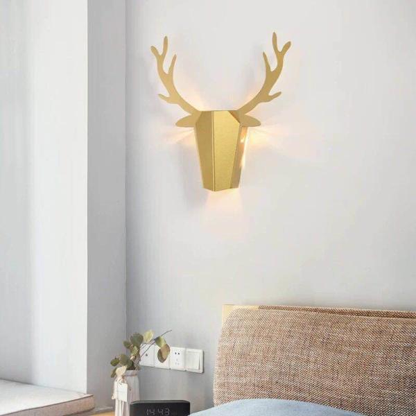 Creative wall lamp LED wall lamp Nordic wrought iron antler deer wall lamp（WH-OR-105)