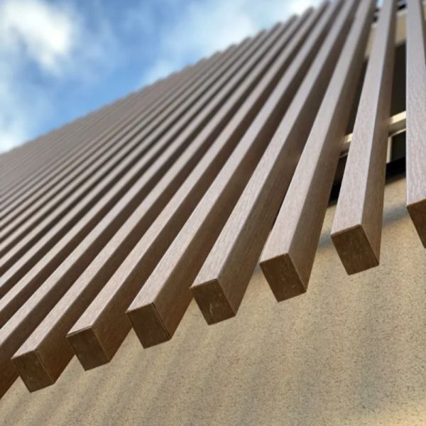 Paint Free Finish WPC Tube Waterproof Architectural Wood Plastic Composite Pipe
